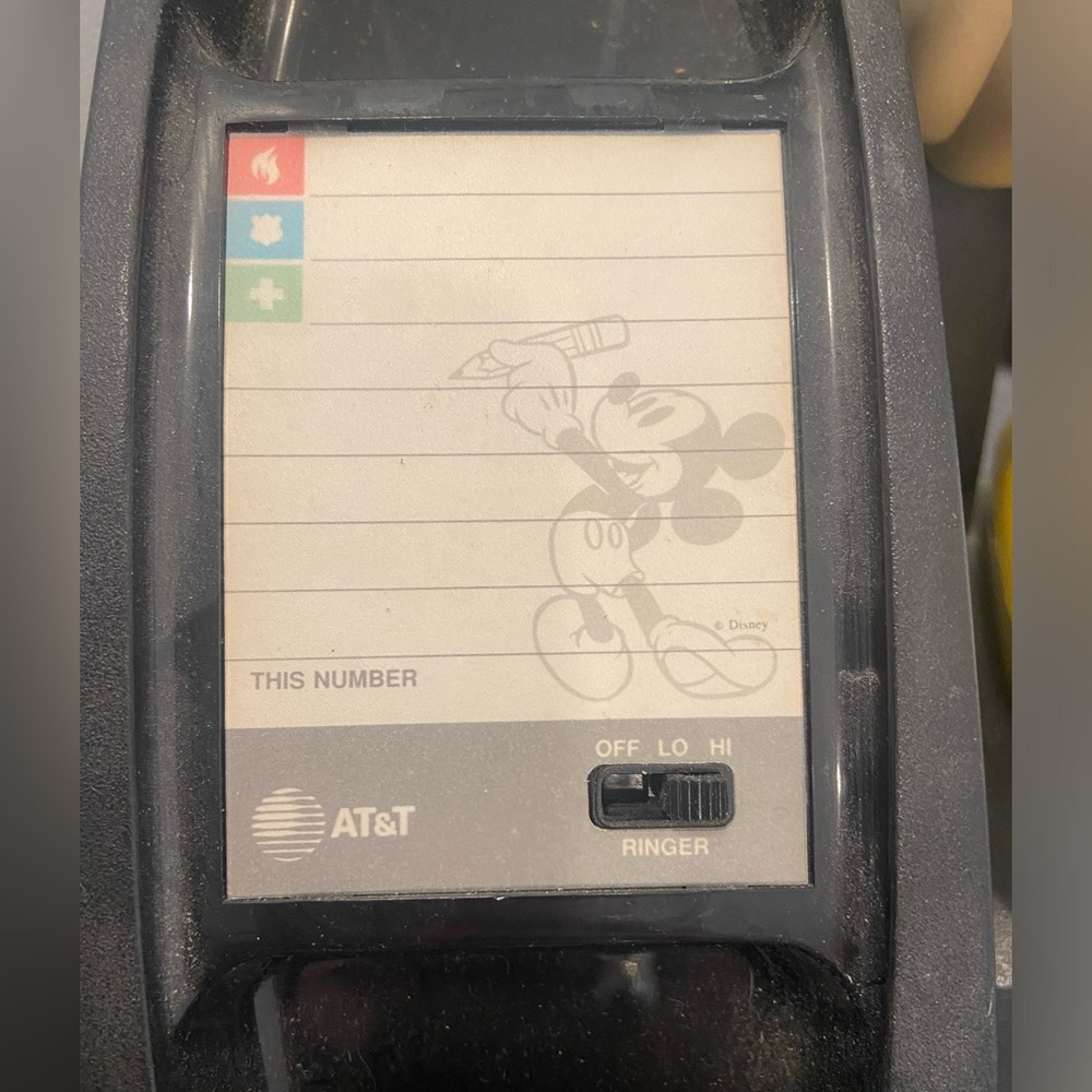 Disney Mickey Mouse Red and Black Telephone - Picture 5 of 9